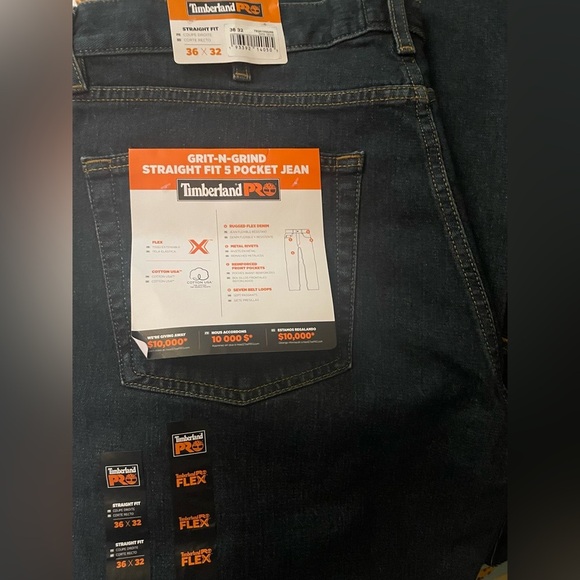 NEW MENS TIMBERLAND 36x32 PRO JEANS - Picture 14 of 15